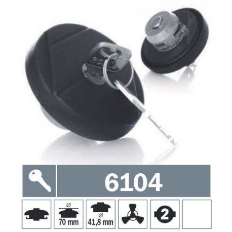 6104 Tappo carburante a baionetta ventilato con due chiavi