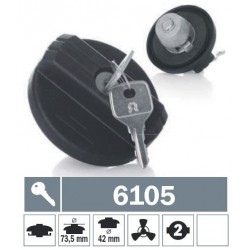 6105 Tappo carburante a baionetta ventilato con due chiavi
