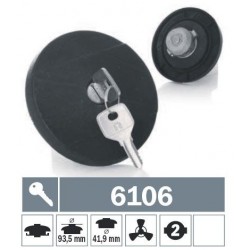 6106 Tappo carburante a baionetta ventilato con due chiavi