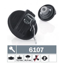 6107 Tappo carburante a baionetta non ventilato con due chiavi