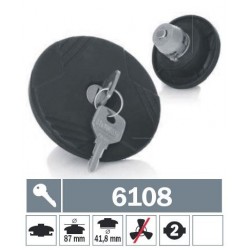 6108 Tappo carburante a baionetta non ventilato con due chiavi