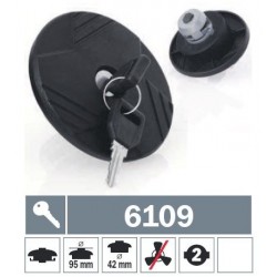 6109 Tappo carburante a baionetta non ventilato con due chiavi