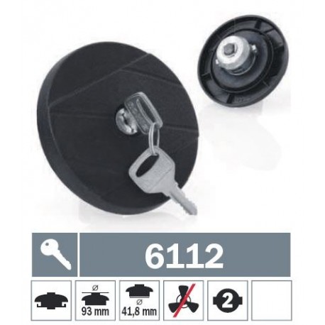 6112 Tappo carburante a baionetta non ventilato con due chiavi