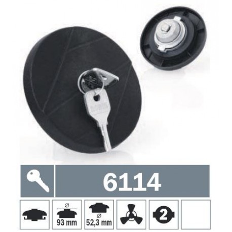 6114 Tappo carburante a baionetta ventilato con due chiavi