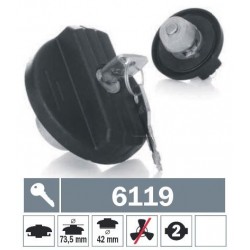6119 Tappo carburante a baionetta non ventilato con due chiavi