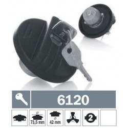 6120 Tappo carburante a baionetta ventilato con due chiavi