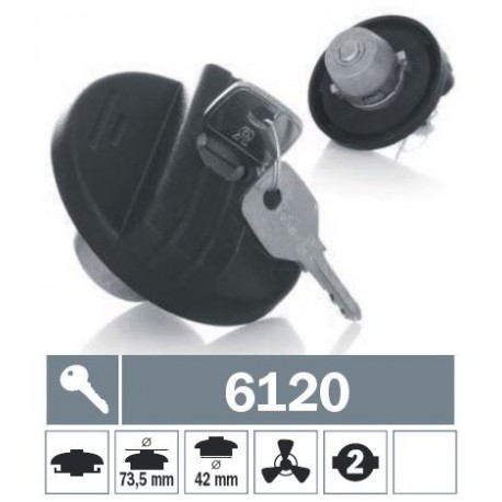 6120 Tappo carburante a baionetta ventilato con due chiavi