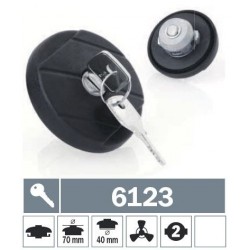 6123 Tappo carburante a baionetta ventilato con due chiavi