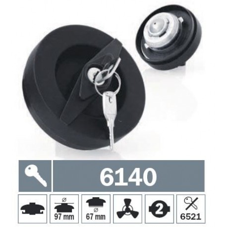 6140 Tappo carburante a baionetta ventilato con due chiavi