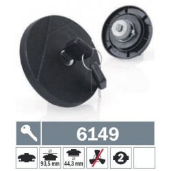 6149 Tappo carburante a baionetta non ventilato con due chiavi
