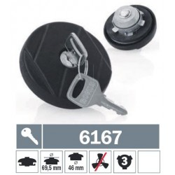 6167 Tappo carburante a baionetta non ventilato con due chiavi