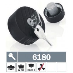 6180 Tappo carburante a vite non ventilato con due chiavi