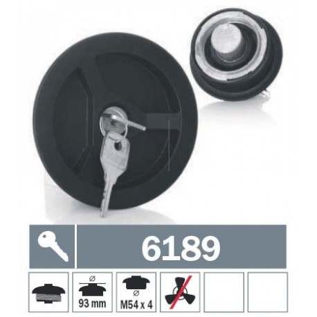 6189 Tappo carburante a vite non ventilato con due chiavi