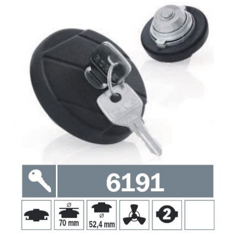 6191 Tappo carburante a baionetta ventilato con due chiavi