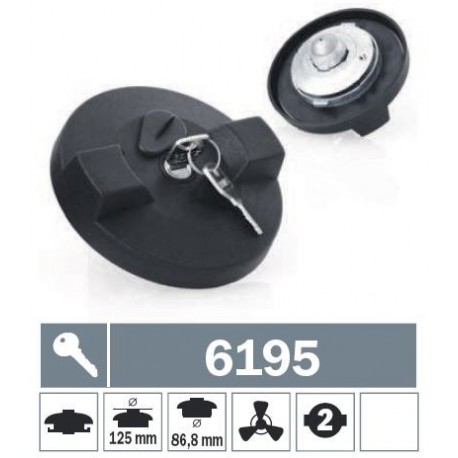 6195 Tappo carburante a baionetta ventilato con due chiavi
