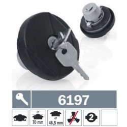 6197 Tappo carburante a baionetta non ventilato con due chiavi