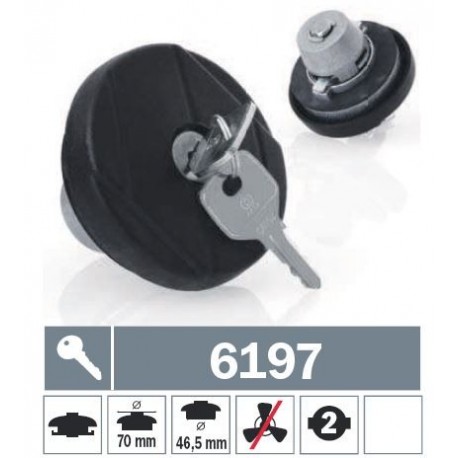 6197 Tappo carburante a baionetta non ventilato con due chiavi