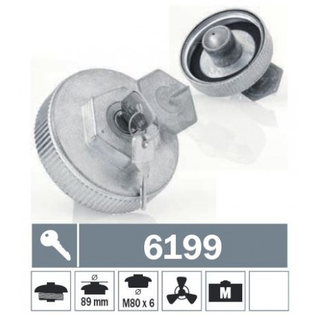 6199 Tappo carburante a vite ventilato con due chiavi