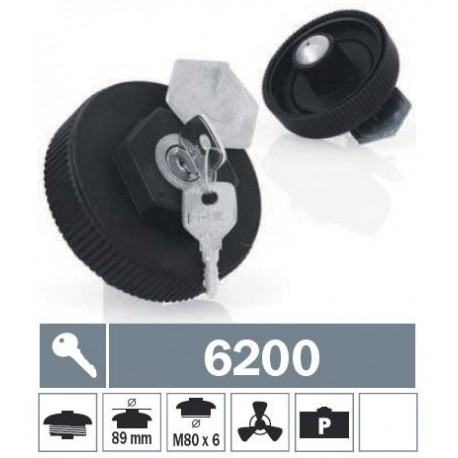 6200 Tappo carburante a vite ventilato con due chiavi