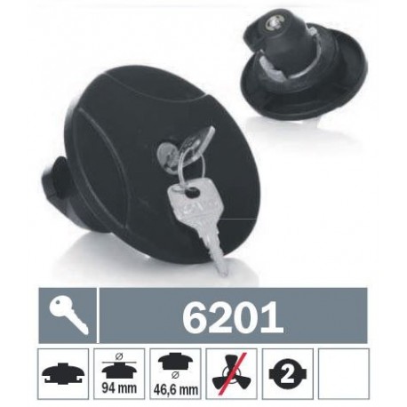 6201 Tappo carburante a baionetta non ventilato con due chiavi