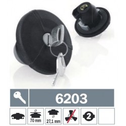 6203 Tappo carburante a baionetta non ventilato con due chiavi