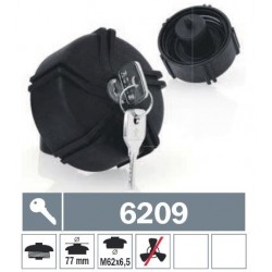 6209 Tappo carburante a vite non ventilato con due chiavi