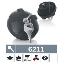 6211 Tappo carburante a baionetta non ventilato con due chiavi