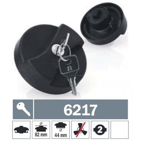 6217 Tappo carburante a baionetta non ventilato con due chiavi