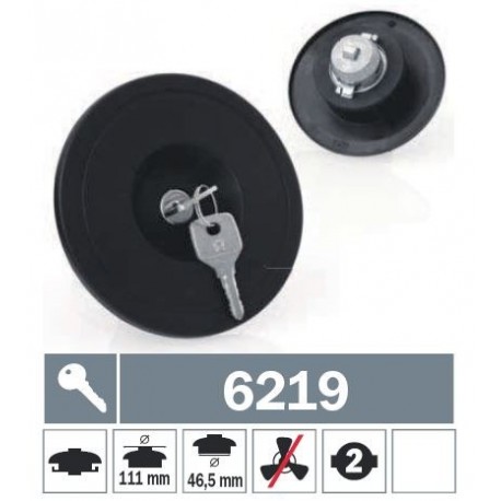 6219 Tappo carburante a baionetta non ventilato con due chiavi