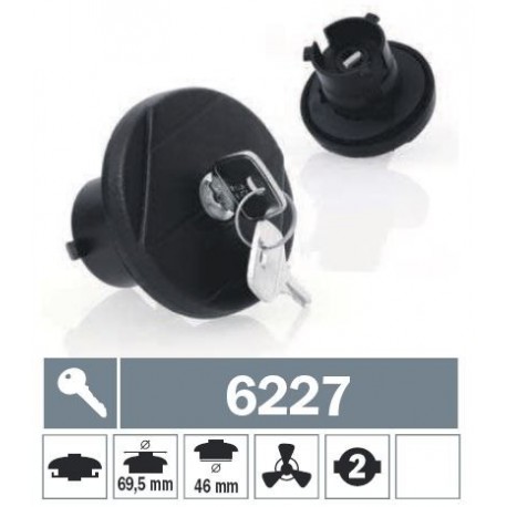 6227 Tappo carburante a baionetta ventilato con due chiavi