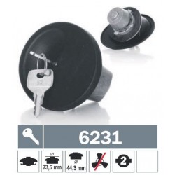6231 Tappo carburante a baionetta non ventilato con due chiavi