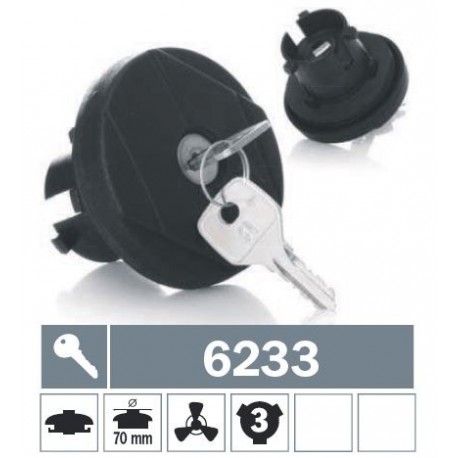 6233 Tappo carburante a baionetta ventilato con due chiavi
