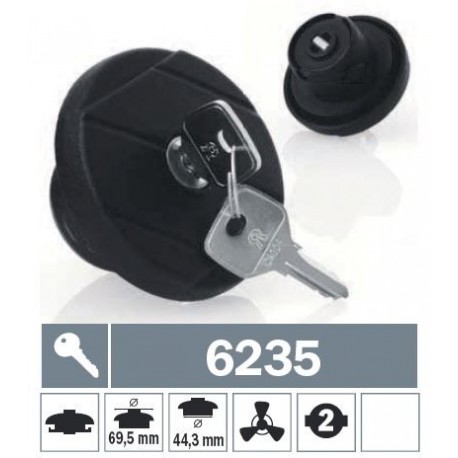 6235 Tappo carburante a baionetta ventilato con due chiavi