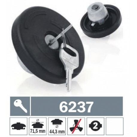 6237 Tappo carburante a baionetta non ventilato con due chiavi