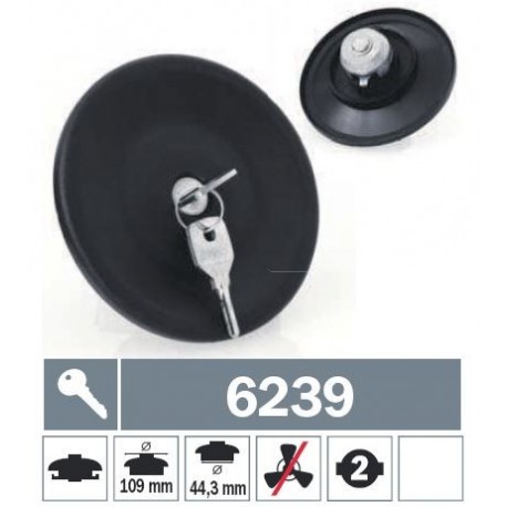 6239 Tappo carburante a baionetta non ventilato con due chiavi