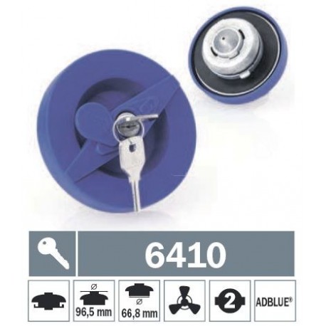 6410 Tappo carburante AdBlue a baionetta ventilato con due chiavi