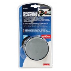 Specchietto retrovisore rotondo con ventosa diametro 80 mm