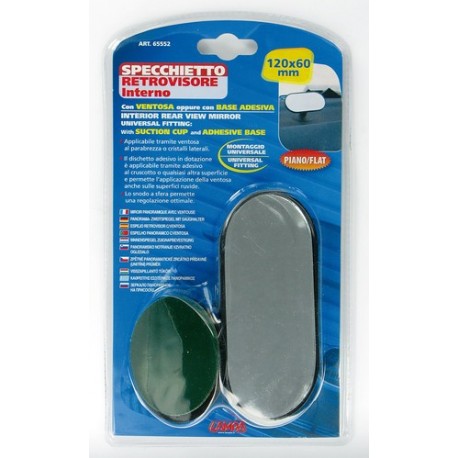 Specchietto retrovisore piano 120x60 mm