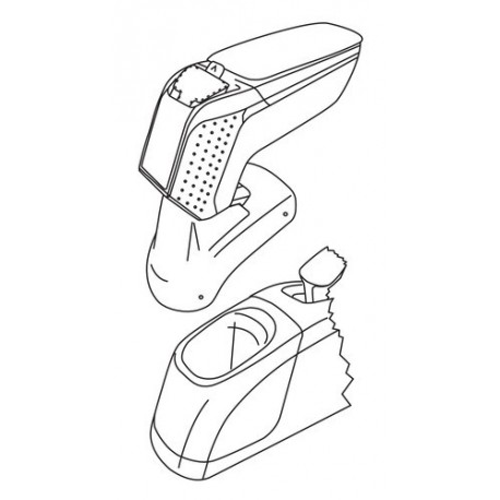 Armster 2 bracciolo su misura nero