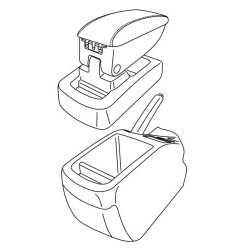 Armster 1 bracciolo su misura nero