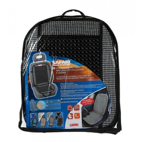 Safari schienale in fibra naturale di cellulosa e legno nero