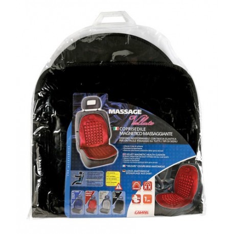 Massage Velluto schienale magnetico massaggiante in velluto nero