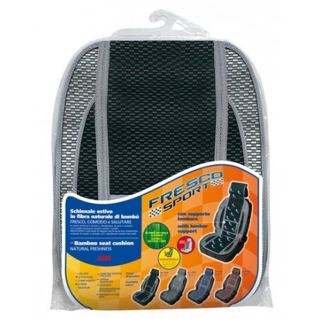 Fresco Sport schienale estivo in fibra naturale di bambu' nero