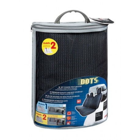 Dots 2 set fodere per furgone con avvolgicintura nero blu