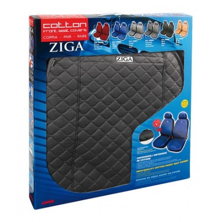 Ziga coppia coprisedili anteriori in cotone universali grigio