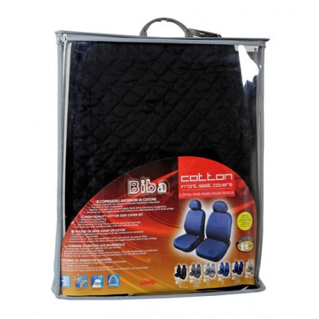 Biba coppia coprisedili anteriori in cotone universali nero