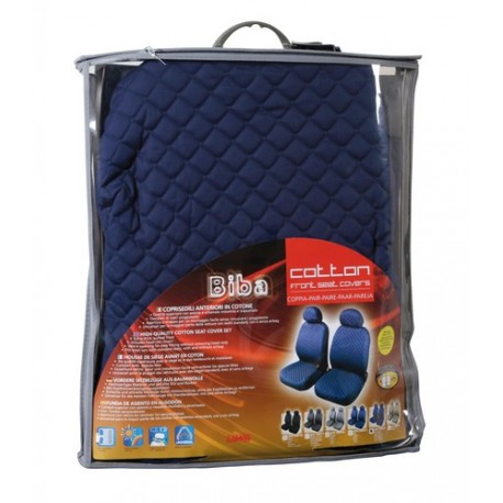 Biba coppia coprisedili anteriori in cotone universali blu scuro