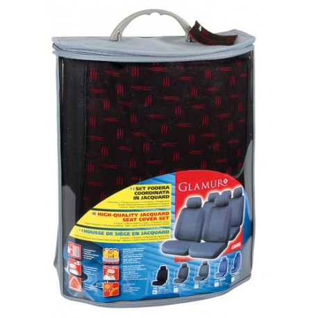 Glamur set fodere coordinate in jacquard nero