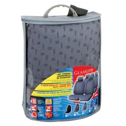 Glamur set fodere coordinate in jacquard grigio