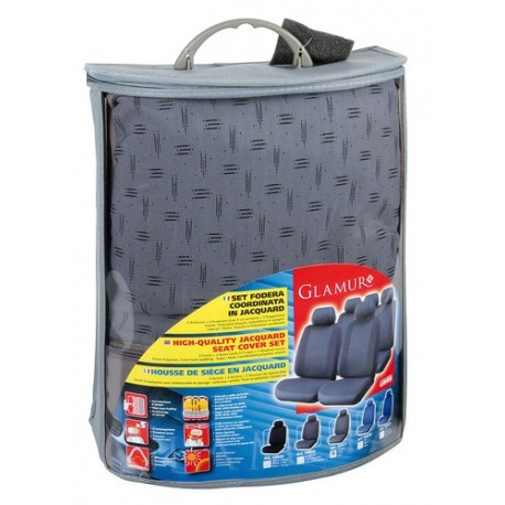 Glamur set fodere coordinate in jacquard grigio